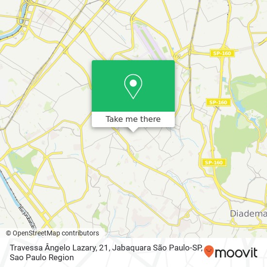 Travessa Ângelo Lazary, 21, Jabaquara São Paulo-SP map