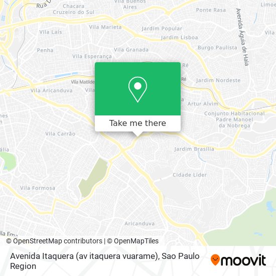 Avenida Itaquera (av itaquera vuarame) map