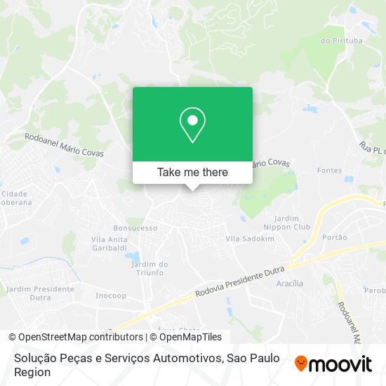 Solução Peças e Serviços Automotivos map