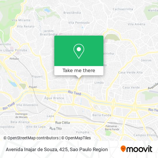 Avenida Inajar de Souza, 425 map