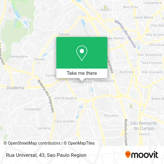 Rua Universal, 43 map