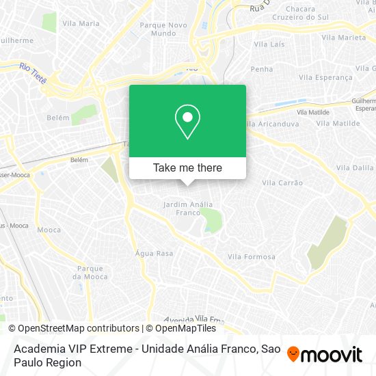 Academia VIP Extreme - Unidade Anália Franco map