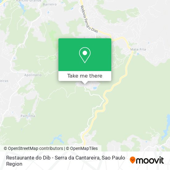 Mapa Restaurante do Dib - Serra da Cantareira