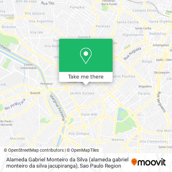 Mapa Alameda Gabriel Monteiro da Silva (alameda gabriel monteiro da silva jacupiranga)