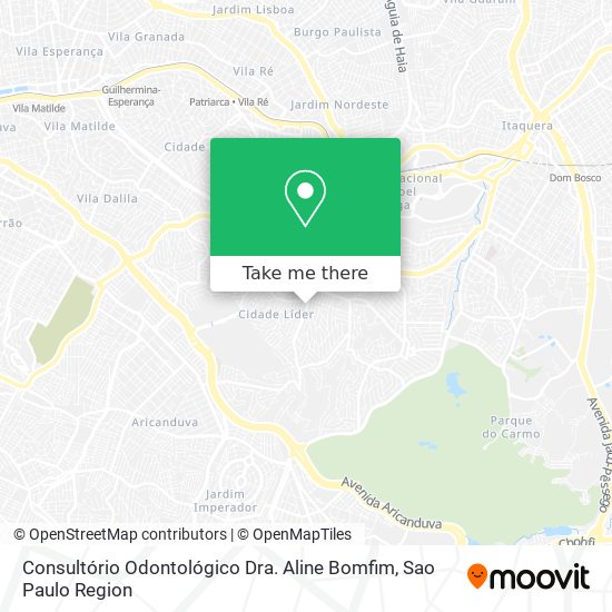 Mapa Consultório Odontológico Dra. Aline Bomfim