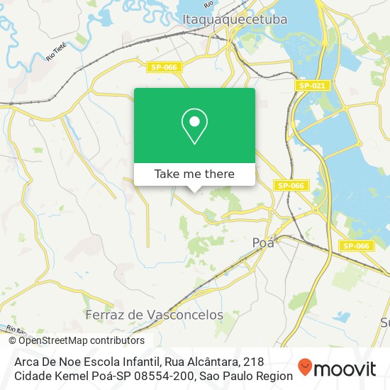 Arca De Noe Escola Infantil, Rua Alcântara, 218 Cidade Kemel Poá-SP 08554-200 map