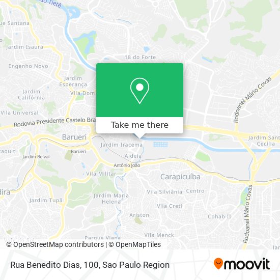 Mapa Rua Benedito Dias, 100