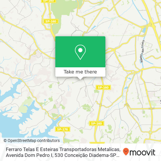 Mapa Ferraro Telas E Esteiras Transportadoras Metalicas, Avenida Dom Pedro I, 530 Conceição Diadema-SP 09991-000
