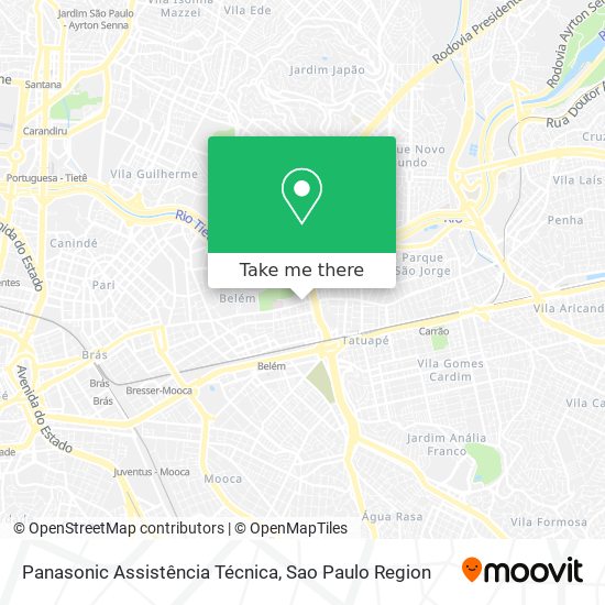 Mapa Panasonic Assistência Técnica