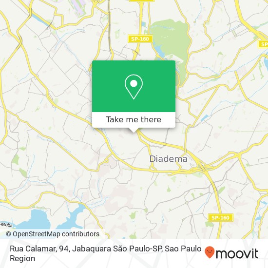 Rua Calamar, 94, Jabaquara São Paulo-SP map