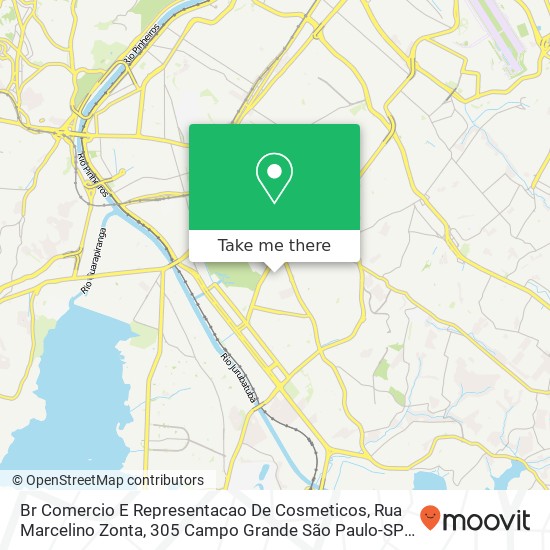 Mapa Br Comercio E Representacao De Cosmeticos, Rua Marcelino Zonta, 305 Campo Grande São Paulo-SP 04688-000