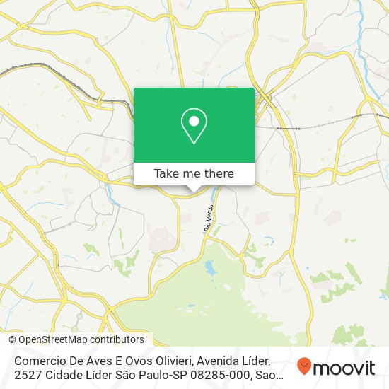 Comercio De Aves E Ovos Olivieri, Avenida Líder, 2527 Cidade Líder São Paulo-SP 08285-000 map