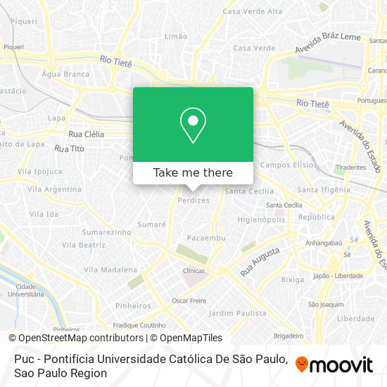 Puc - Pontifícia Universidade Católica De São Paulo map