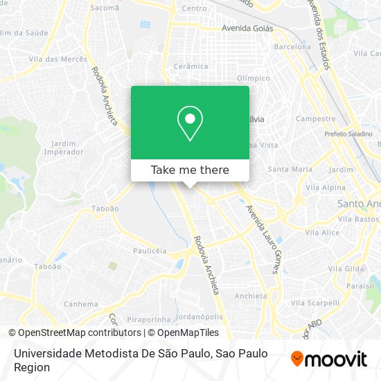 Mapa Universidade Metodista De São Paulo