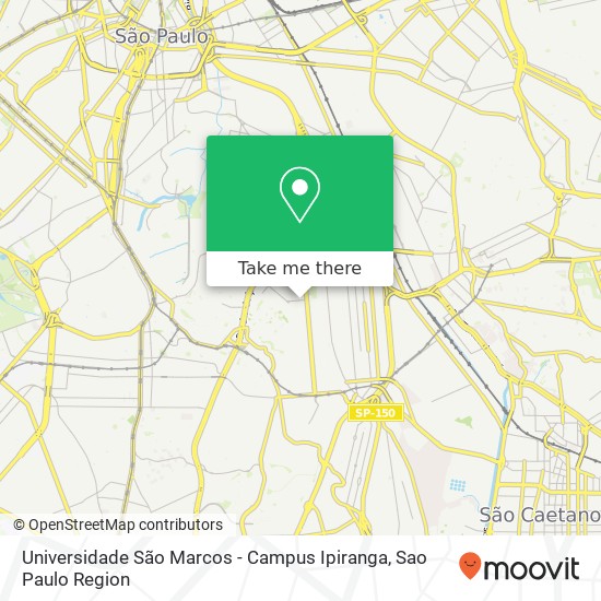 Mapa Universidade São Marcos - Campus Ipiranga