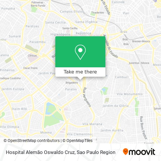 Hospital Alemão Oswaldo Cruz map