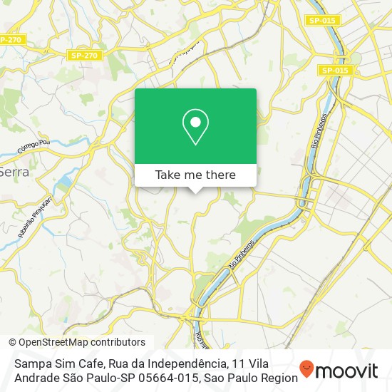 Sampa Sim Cafe, Rua da Independência, 11 Vila Andrade São Paulo-SP 05664-015 map