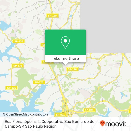 Mapa Rua Florianópolis, 2, Cooperativa São Bernardo do Campo-SP