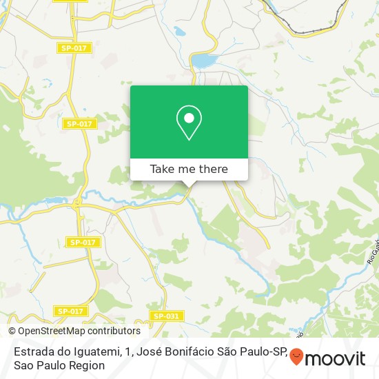 Mapa Estrada do Iguatemi, 1, José Bonifácio São Paulo-SP