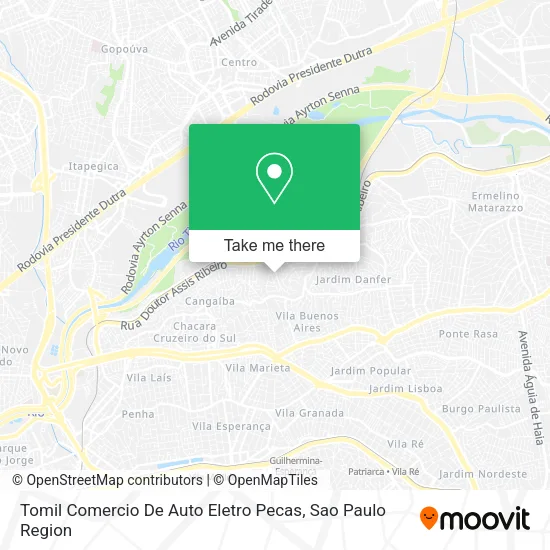 Tomil Comercio De Auto Eletro Pecas map