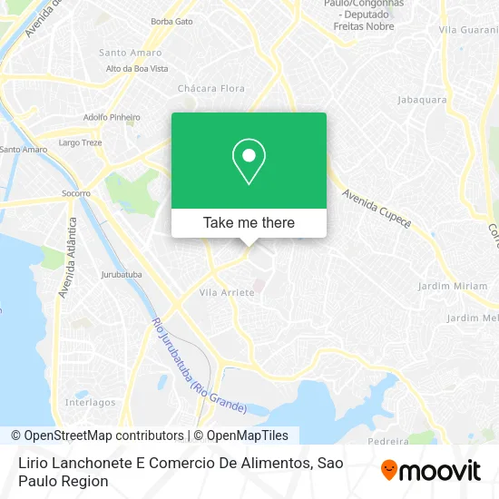 Lirio Lanchonete E Comercio De Alimentos map