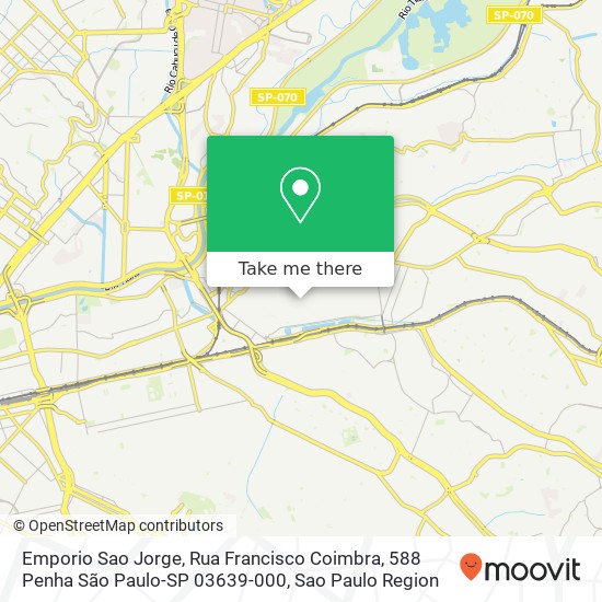 Mapa Emporio Sao Jorge, Rua Francisco Coimbra, 588 Penha São Paulo-SP 03639-000