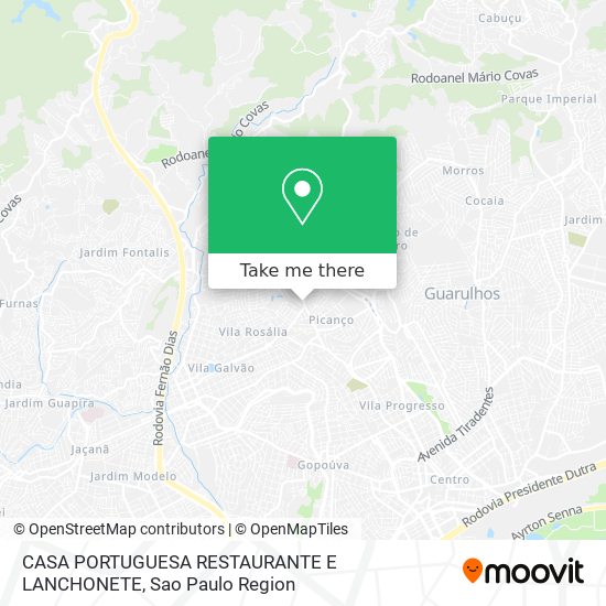 Mapa CASA PORTUGUESA RESTAURANTE E LANCHONETE