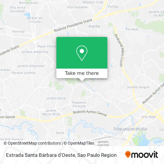 Estrada Santa Bárbara d'Oeste map