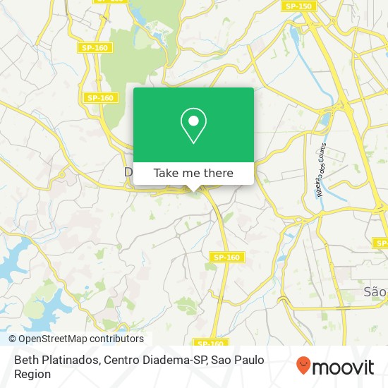 Mapa Beth Platinados, Centro Diadema-SP