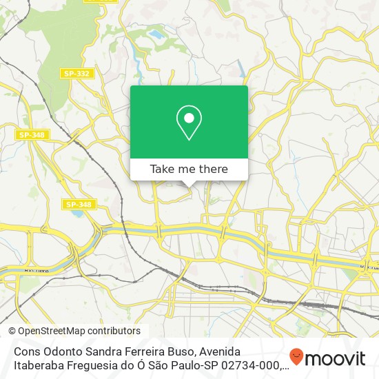 Cons Odonto Sandra Ferreira Buso, Avenida Itaberaba Freguesia do Ó São Paulo-SP 02734-000 map