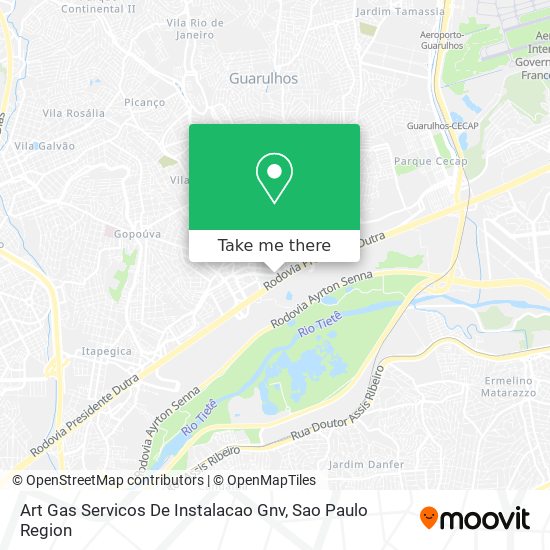 Art Gas Servicos De Instalacao Gnv map