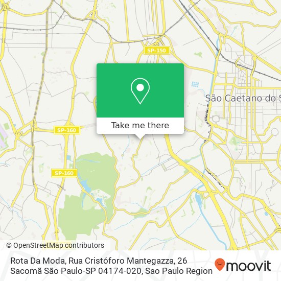 Rota Da Moda, Rua Cristóforo Mantegazza, 26 Sacomã São Paulo-SP 04174-020 map