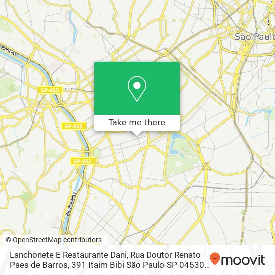 Lanchonete E Restaurante Dani, Rua Doutor Renato Paes de Barros, 391 Itaim Bibi São Paulo-SP 04530-000 map