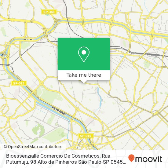 Mapa Bioessenzialle Comercio De Cosmeticos, Rua Putumuju, 98 Alto de Pinheiros São Paulo-SP 05452-060