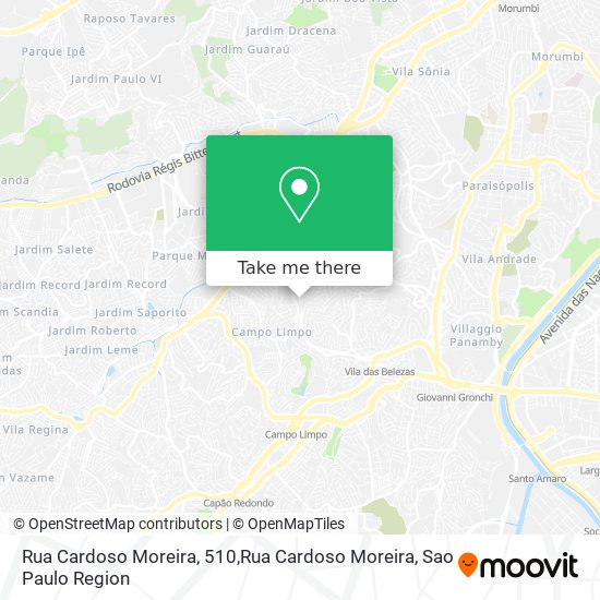 Mapa Rua Cardoso Moreira, 510,Rua Cardoso Moreira