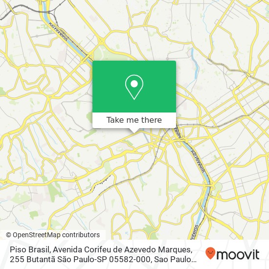 Mapa Piso Brasil, Avenida Corifeu de Azevedo Marques, 255 Butantã São Paulo-SP 05582-000