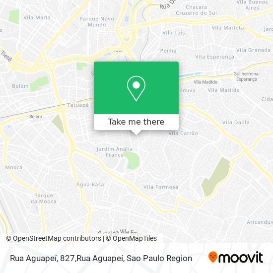 Mapa Rua Aguapeí, 827,Rua Aguapeí
