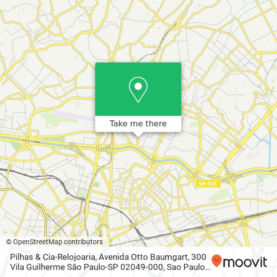 Mapa Pilhas & Cia-Relojoaria, Avenida Otto Baumgart, 300 Vila Guilherme São Paulo-SP 02049-000