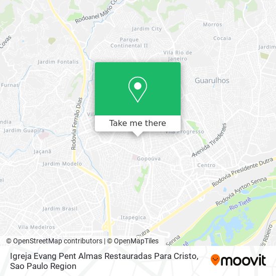 Igreja Evang Pent Almas Restauradas Para Cristo map