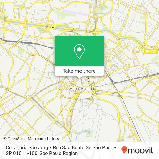 Mapa Cervejaria São Jorge, Rua São Bento Sé São Paulo-SP 01011-100