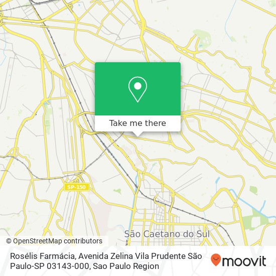 Rosélis Farmácia, Avenida Zelina Vila Prudente São Paulo-SP 03143-000 map
