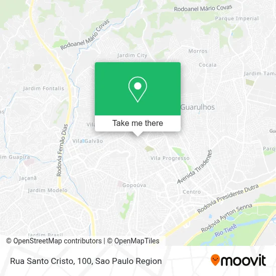 Rua Santo Cristo, 100 map