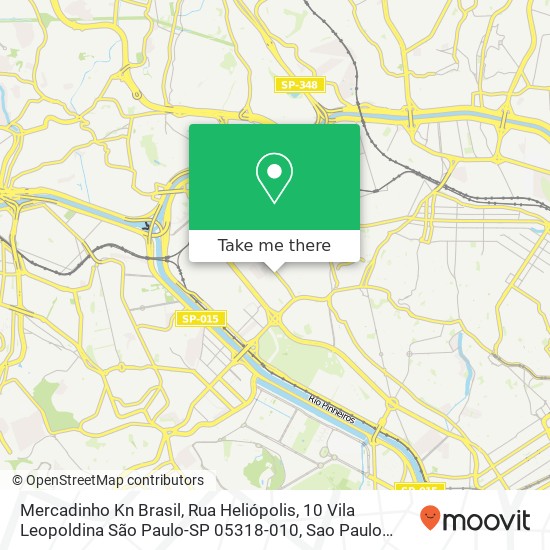 Mapa Mercadinho Kn Brasil, Rua Heliópolis, 10 Vila Leopoldina São Paulo-SP 05318-010