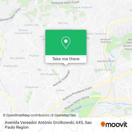Mapa Avenida Vereador Antônio Grotkowski, 645