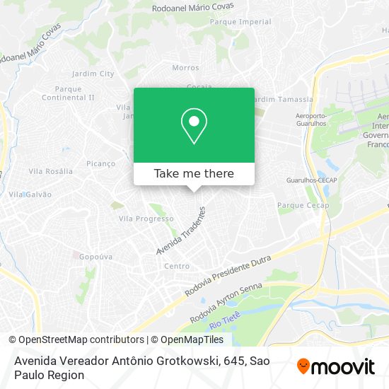 Avenida Vereador Antônio Grotkowski, 645 map