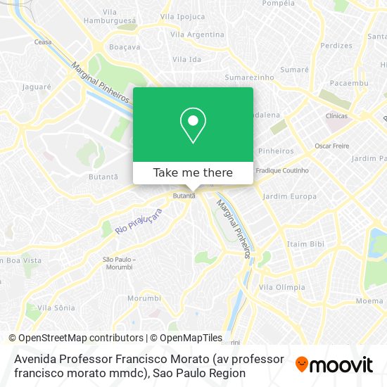 Mapa Avenida Professor Francisco Morato (av professor francisco morato mmdc)