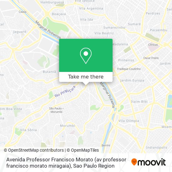 Mapa Avenida Professor Francisco Morato (av professor francisco morato miragaia)
