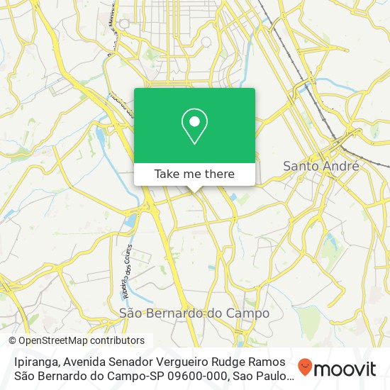 Ipiranga, Avenida Senador Vergueiro Rudge Ramos São Bernardo do Campo-SP 09600-000 map