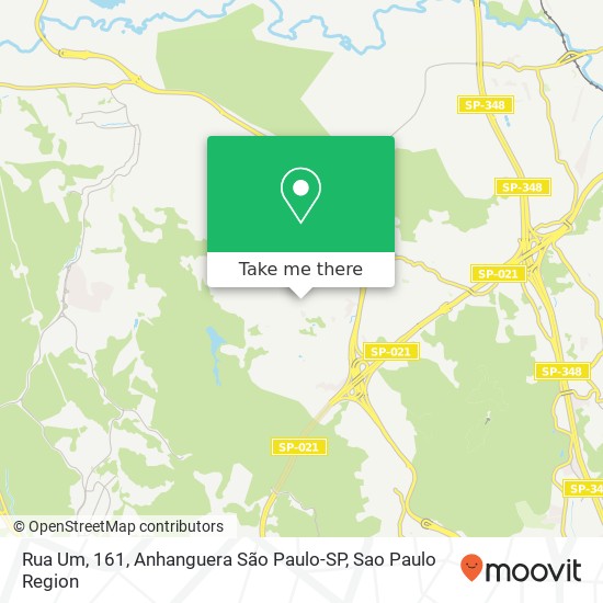 Mapa Rua Um, 161, Anhanguera São Paulo-SP
