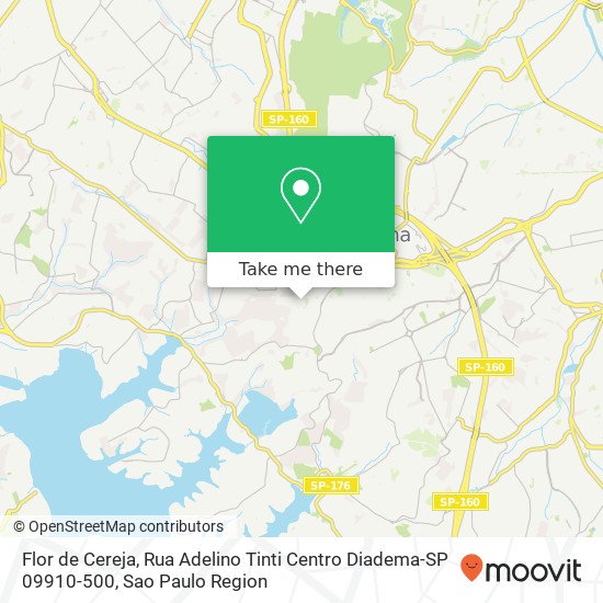 Mapa Flor de Cereja, Rua Adelino Tinti Centro Diadema-SP 09910-500